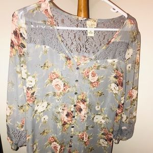 Light and flowy flower shirt